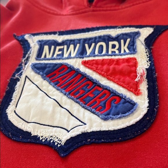 CCM Vintage Hockey Hoodie New York Rangers NHL Men’s Distressed Large - Picture 7 of 12